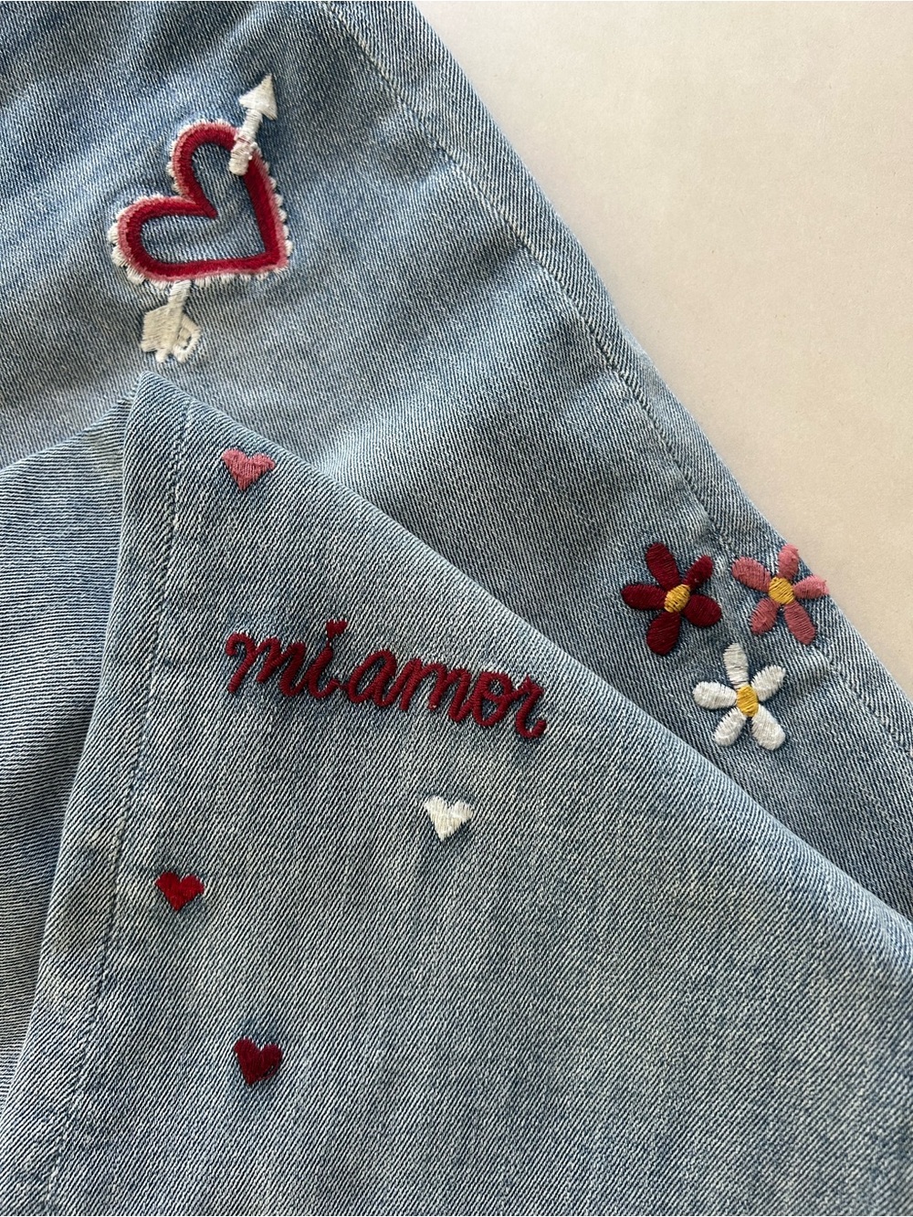 DRIFTWOOD Eva Love Letter Bootcut Embroidered Jeans, 26 NWT - Picture 11 of 12